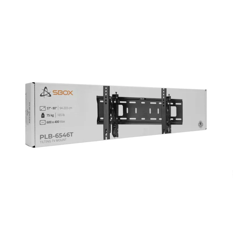 TV držiak SBOX PLB-6546T-2 pre obrazovky 37–80 palcov, do 75 kg, VESA do 600x400