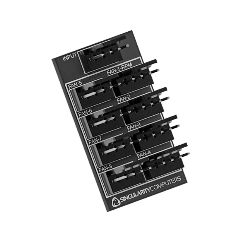Fan hub Singularity Fan-Node 2x4 SC-PWM-N-2x4 — PWM rozbočovač pre 2×4-pin ventilátory