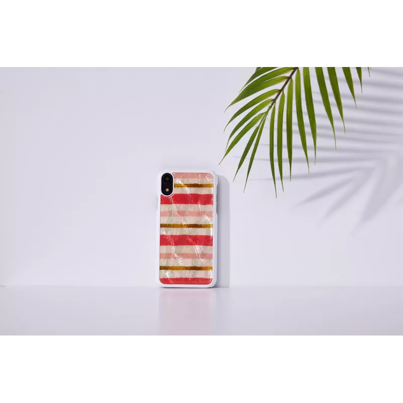 Ochranné puzdro iKins pre iPhone XR — dizajn Short Cake, biela