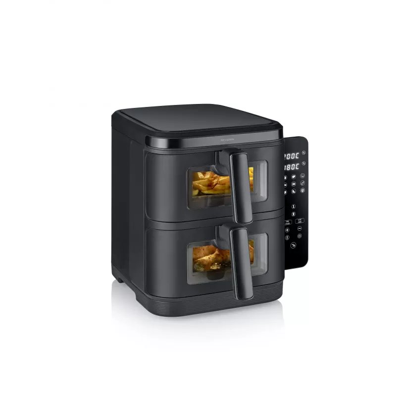 Fritéza SEVERIN FR 2468 S-Fry Duo Stack 2-in-1 kapacita varenia, dizajn s dvoma košmi