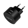 USB adaptér do zásuvky LogiLink PA0218 2x USB port pre rýchle nabíjanie 10,5 W
