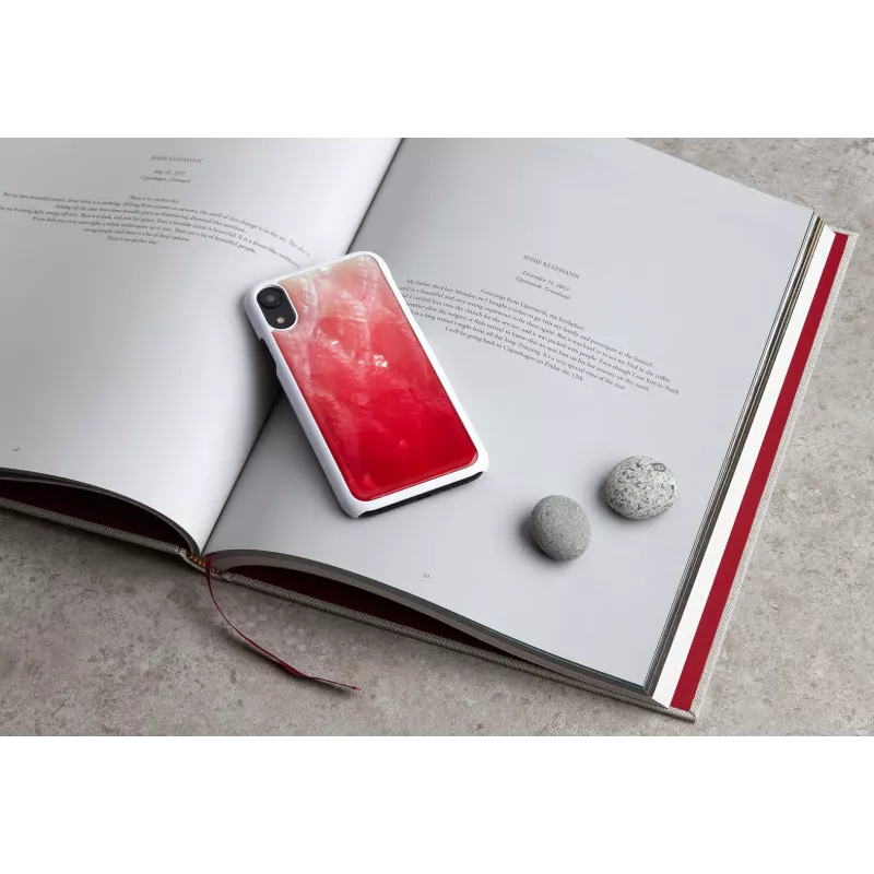 Puzdro na smartphone iKins pre iPhone XR – pink lake a biela