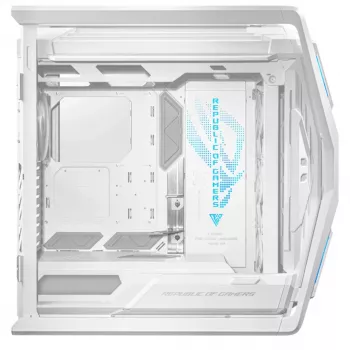 ASUS ROG GR701 Hyperion White, PC, biela, ATX, EATX, micro ATX, Mini-ITX, hliník, Multi, predný