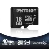 MicroSDHC pamäťová karta PATRIOT PSF16GMDC10 — 16 GB, Class 10, UHS-I (U1), 80 MB/s, čierna