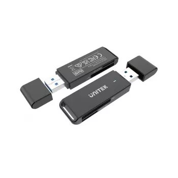 Čítačka kariet Unitek Y-9327A USB 3.2 Gen 1 Type-A — MicroSD/SD, 2 sloty, 5000 Mbit/s, čierna