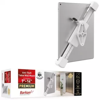Držiak na tablet BARKAN T70VL otočný nástenný držiak so zámkom pre 7–14 palcové tablety
