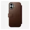 Folio puzdro na telefón Nomad NM014209858 pre Apple iPhone 17, 16 cm (6,3 palcov), hnedé, 4 priehradky na karty