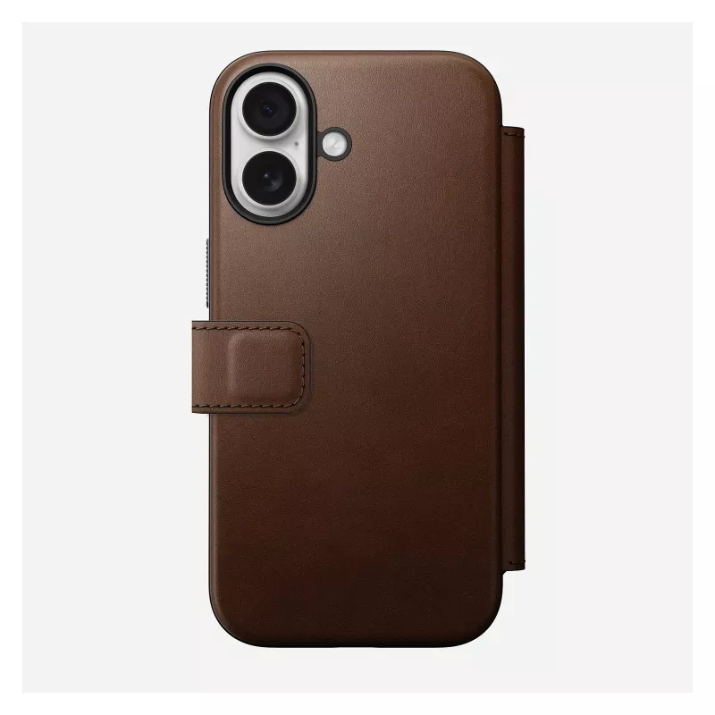 Folio puzdro na telefón Nomad NM014209858 pre Apple iPhone 17, 16 cm (6,3 palcov), hnedé, 4 priehradky na karty