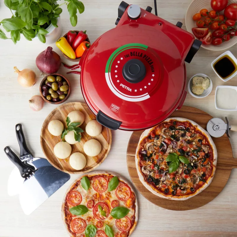 Pizzovač Petra PT5666VDE Bella Pizza 1200 W nepriľnavý povrch, stolná pizza rúra