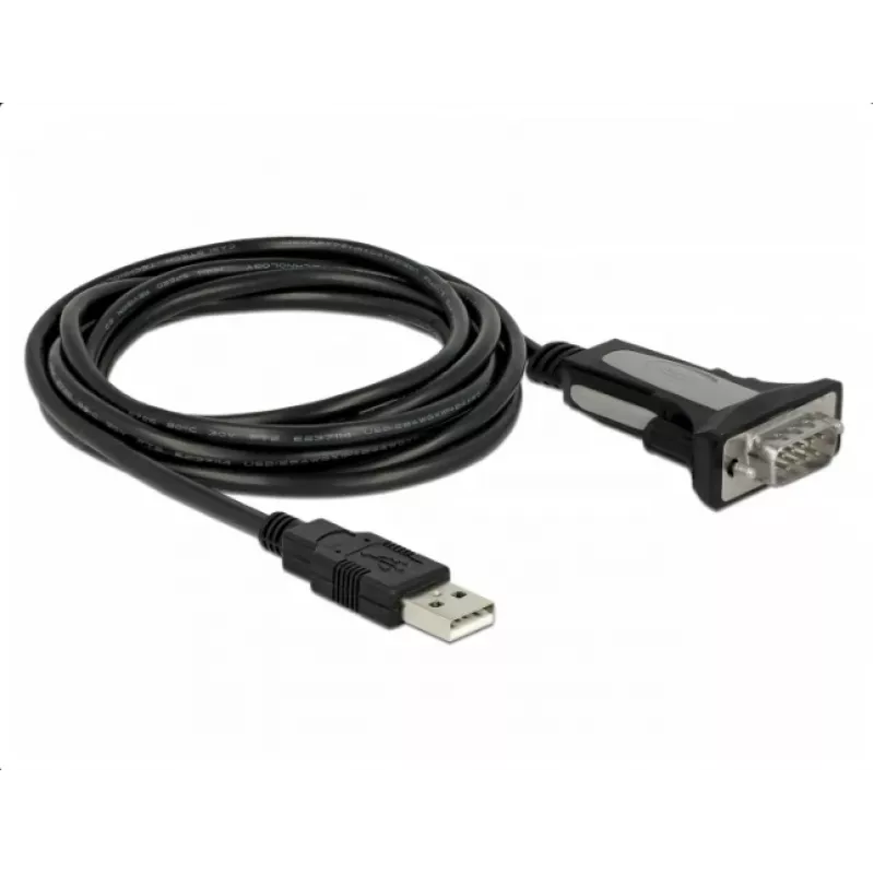 DELOCK adaptér USB 2.0 Type-A na 1 x sériový RS-232 DB9 3 m