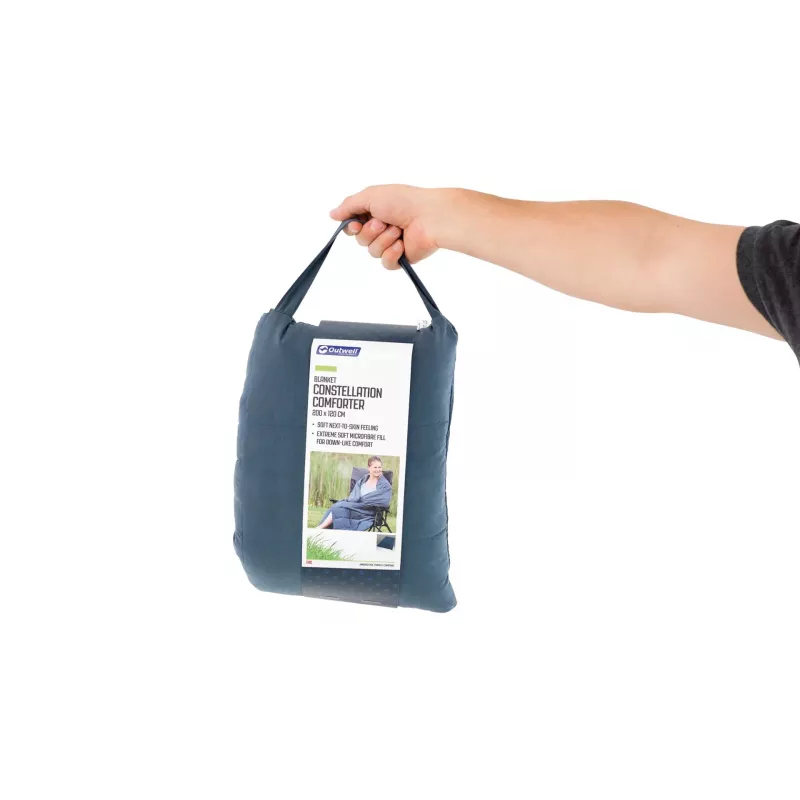 Kempingová deka Outwell 230466 — modrá, nylon/polyester, 120 cm x 200 cm, 900 g