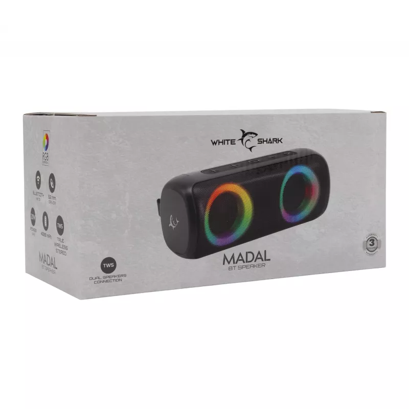 Prenosný reproduktor White Shark GBT-876 Madal, biely