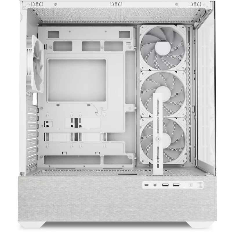Sharkoon AK7 ARGB ATX počítačová skriňa biela