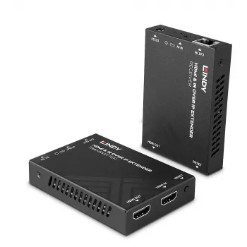 Lindy HDMI a IR over IP extender, 1920 x 1080 pixelov, AV vysielač a prijímač, 150 m, káblový, čierna, HDCP