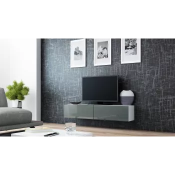 Cama TV stojan VIGO 140 30/140/40 biely/sivý lesklý