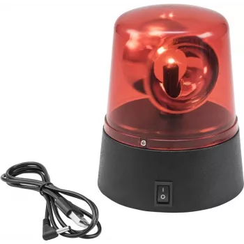 LED mini policajné svetlo EUROLITE 50603662 červené – USB nabíjateľné, batériové kompaktné výstražné svetlo
