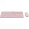 Logitech Slim Wireless Combo MK470 - sada klávesnica-myš - bezdrôtová - 2,4 GHz - QWERTY - ružová (920-011314)