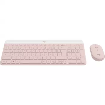 Logitech Slim Wireless Combo MK470 - sada klávesnica-myš - bezdrôtová - 2,4 GHz - QWERTY - ružová (920-011314)