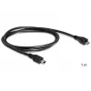 USB kábel DeLOCK 83177 1m Micro-USB B Mini-USB B čierny