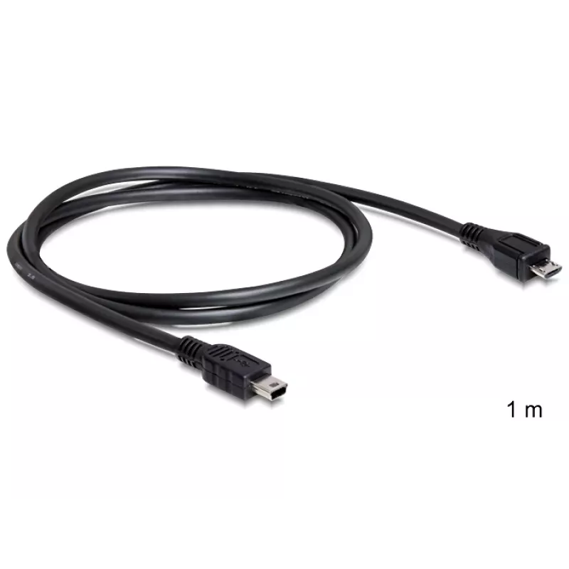 USB kábel DeLOCK 83177 1m Micro-USB B Mini-USB B čierny