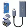 Sieťový adaptér SAVIO AK-83 USB Type-A na RJ-45 konektor samec, 5 Gbit/s, čierny