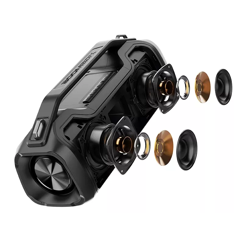 Stereo prenosný reproduktor TRACER BigBoy TWS Bluetooth 40 W RMS, Bluetooth 5.3, 12 h batéria, čierny
