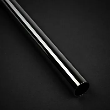 Bitspower None Chamfer mosadzná tvrdá trubica 14 mm vonkajší priemer, 500 mm, čierna lesk