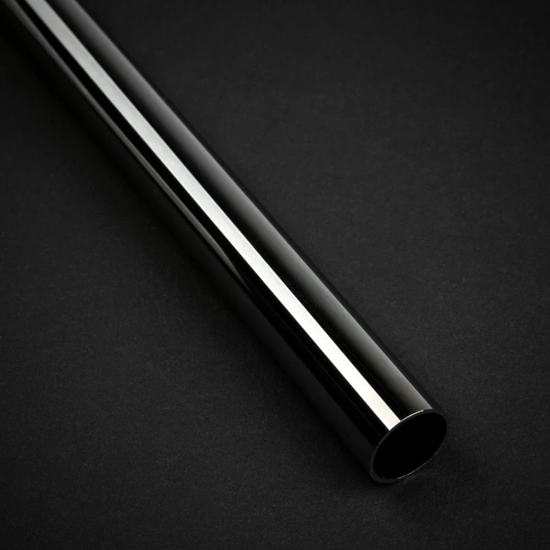 Bitspower None Chamfer mosadzná tvrdá trubica 14 mm vonkajší priemer, 500 mm, čierna lesk