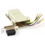 Kábel-gender-changer MicroConnect SAD008 — RJ45 F na DB9 F, béžový