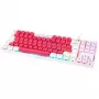 Mechanická herná klávesnica GAMIAC TKL90G s Kailh Red spínačmi, Tenkeyless, biela/červená