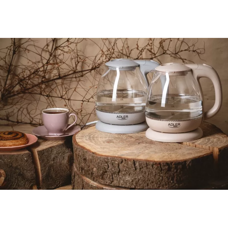 Elektrická kanvica Adler AD 1283C 1 L 900 W krémová