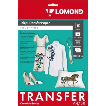 Transferový papier Lomond A4 50 listov – na svetlé látky, formát A4, 50 listov