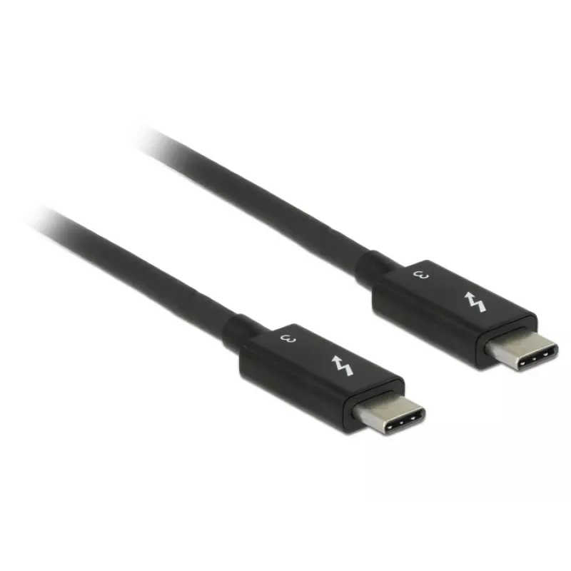 Delock 84844 kábel Thunderbolt 3 USB-C, samec – samec, 40 Gbps, 5 A, 0,5 m, čierny