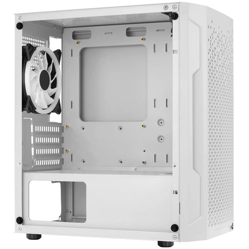 ATX AEROCOOL TRINITY MINI FRGB MICRO MINI TOWER SKRIŇA SO SKLENENÝM PANELOM (BIELA)