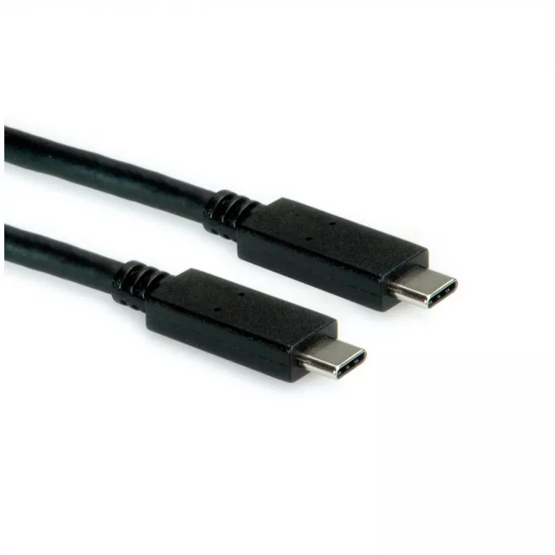 ROLINE USB3.2Gen2 kábel PD 20V5A Type-C-C ST/ST 0,5 m - kábel - Digital/Dáta - 0,5 m (11.99.9057)