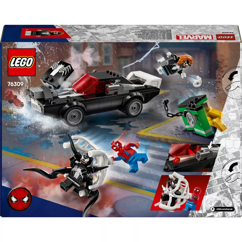 LEGO Marvel Super Heroes Spider-Man vs. Venom muscle car stavebnica 76309 — 254 dielov, 3 minifigúrky, vek 7+