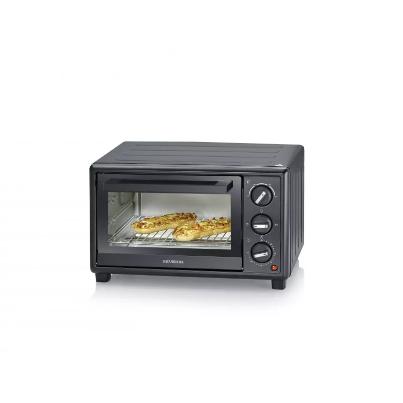Elektrická mini rúra SEVERIN TO 2078 — 20 l objem, 1600 W, čierna, voľne stojaca