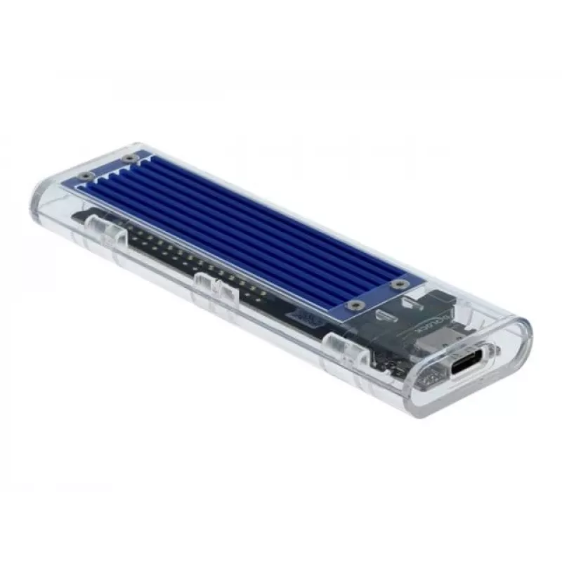 Puzdro na SSD DeLOCK 42620 externé puzdro pre M.2 NVMe PCIe SSD s USB Type-C konektorom samica, transparentné