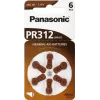 Batérie do načúvacích prístrojov Panasonic PR 312 zinko-vzdušné 170 mAh — balenie 6 ks