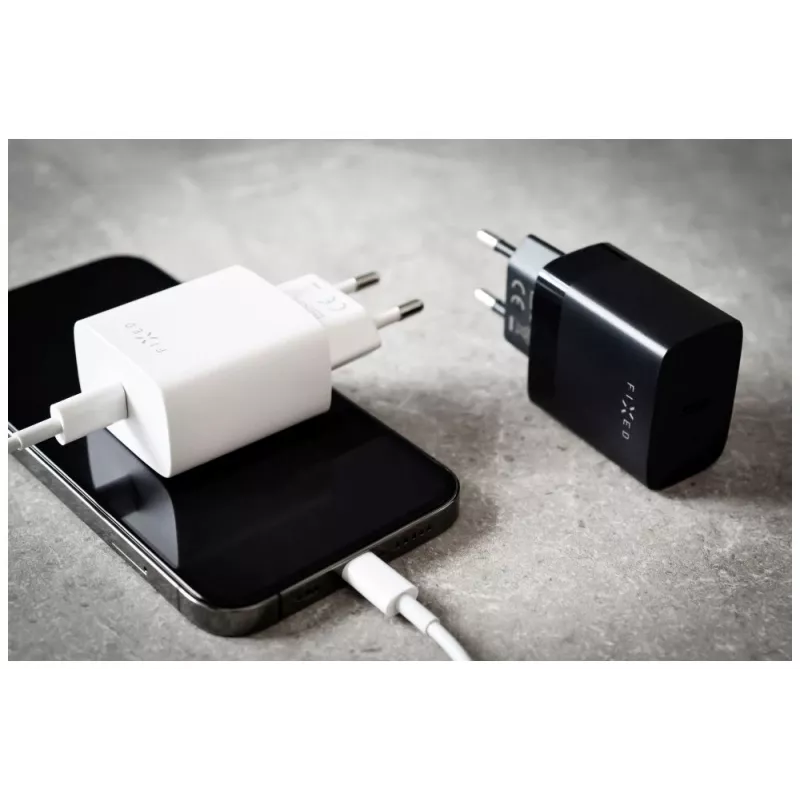 Cestovná nabíjačka FIXED FIXC20N-C-WH 20W USB-C kompaktný napájací adaptér