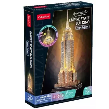 Empire State Building - svietiace 3D puzzle s 37 dielmi