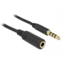 Audio kábel 3,5 mm konektor samec na konektor samica DeLOCK 84666 čierny 1 m
