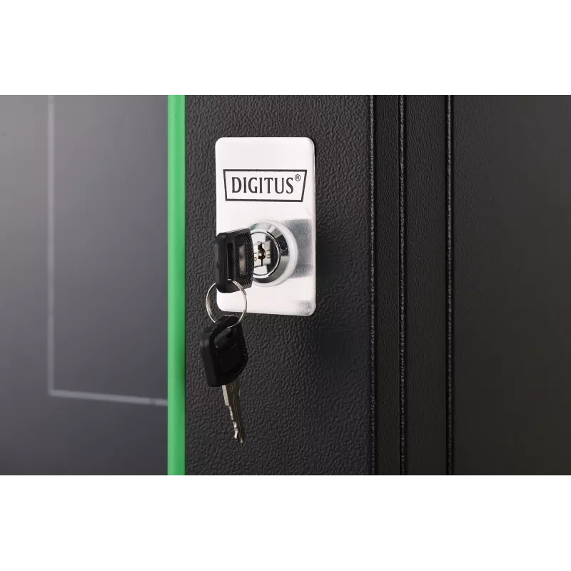 Nástenný rack DIGITUS Dynamic-N 12U, 600x450 mm (ŠxH), IP20, zámok na kľúč, nezmontovaný