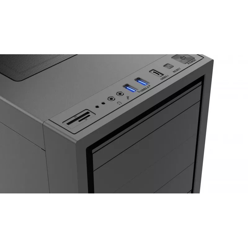 Gembird Fornax K500 ATX počítačová skriňa, Midi-Tower, čierna