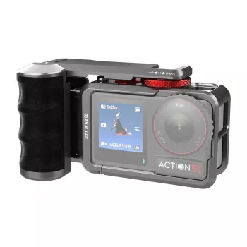 Kovové ochranné puzdro s rukoväťou Puluz pre DJI Osmo Action 5 Pro / Action 4 / Action 3