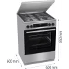 Gorenje GKS6C71XF voľne stojaci sporák s rúrou strieborný