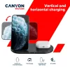 Nabíjačka bezdrôtová dokovacia stanica 2in1 QI 10W/USB-C/LED čierna