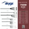 Akyga AK-B1-700 Basic 700 W ATX napájací zdroj, pasívne PFC, 120 mm ventilátor, sivá