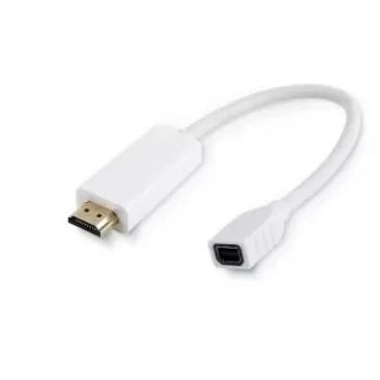 Microconnect HDMMDP videoadaptér kábel 0,1 m HDMI Type-A (štandard) Mini DisplayPort biely