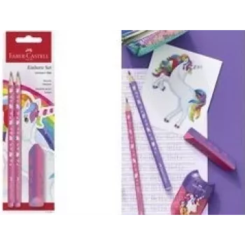 Sada drevených ceruziek Faber-Castell Einhorn HB ružová — 1 sada